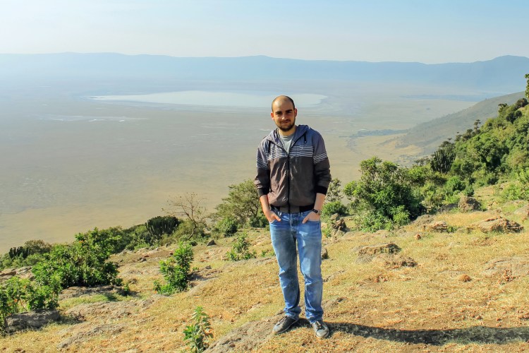 Vlad in the field (at the Ngorongoro crater)