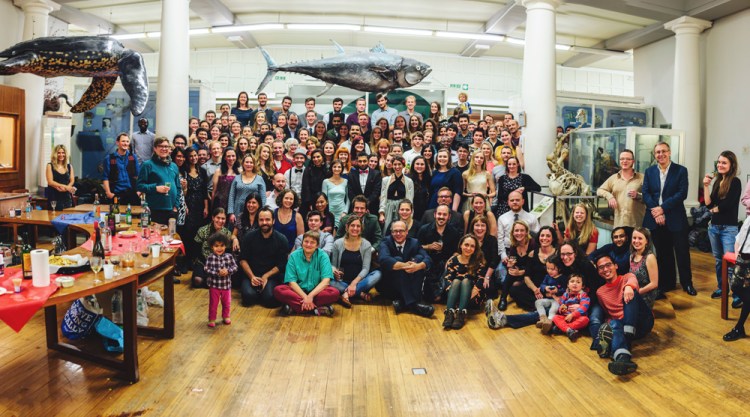 Our annual Institute Christmas Party photo. © Jim Caryl