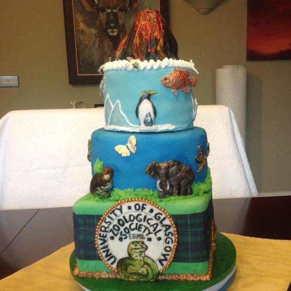 GU ZooSoc's 90th birthday cake. 